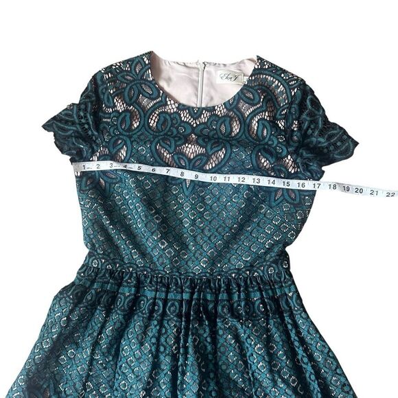 Eliza J Green Black Lace Dress Size 6 - Picture 11 of 16